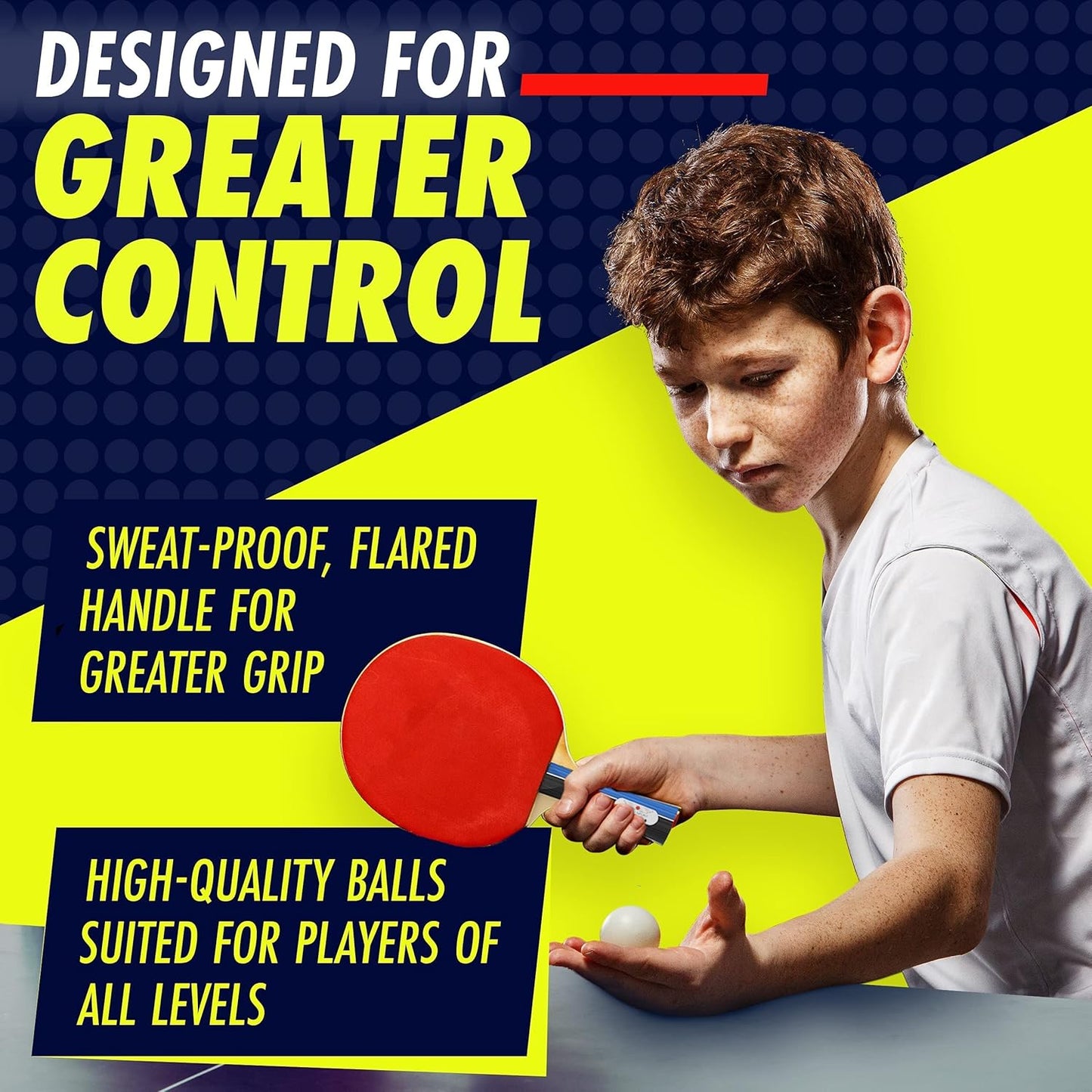 NIBIRU SPORT Professional Ping Pong Paddle Sets, 2 Paddle or 4 Paddle Table Tennis Set with Tournament Quality Balls and Carry Bag/Storage Case, Table Tennis Equipment & Ping Pong Accessories
