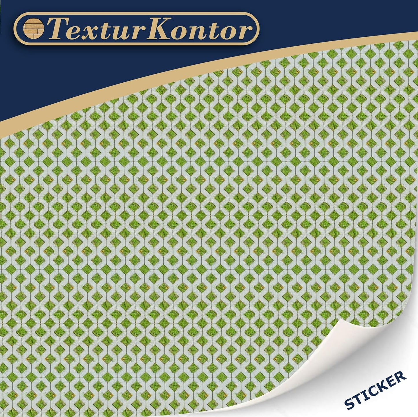 3 Sheets Self-Adhesive Decorative Film Paving Stones and Surfaces for Model Making in Scale 1:87 Scale H0 (UK: 3.5 mm Scale) (Lawn Paving Stones)