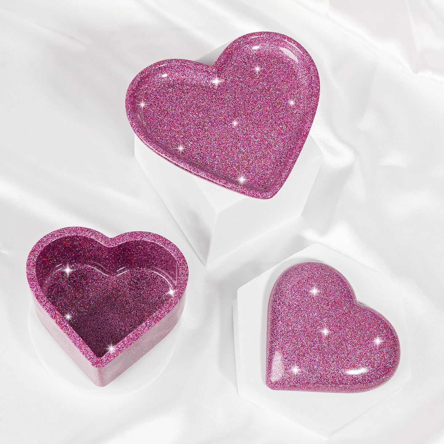 Hemway Polyurethane & Epoxy Resin Glitter 100g / 3.5oz Metallic Crystal Flake Additive for Flooring Jewelry Tumblers Glass Pigment - Fine (1/64" 0.015" 0.4mm) - Rose Pink Holographic