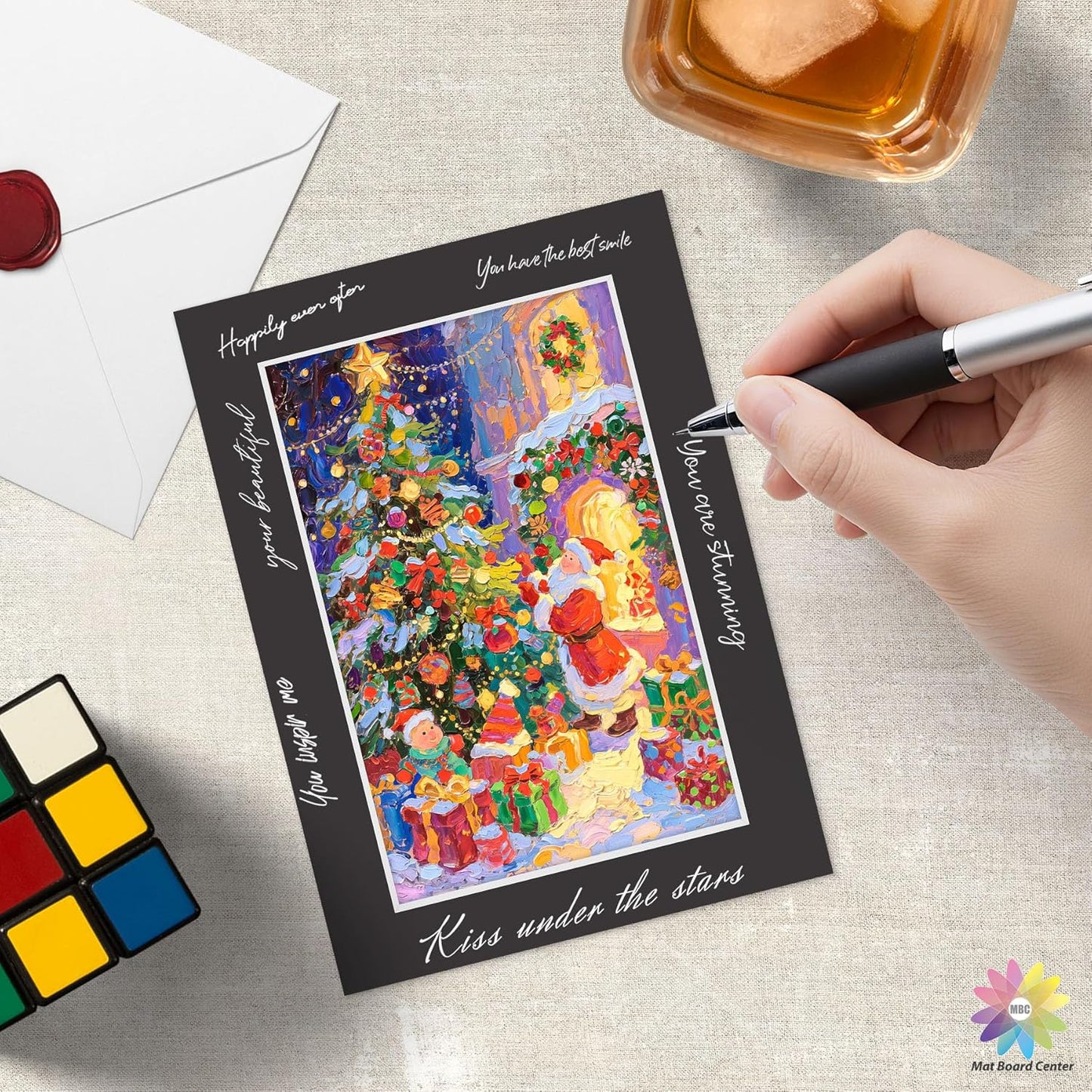 Mat Board Center, 5X7 Black Mats for 4X6 Pictures - Acid Free, 4-Ply Thickness, White Core, Bevel Cut - for Artworks, Photos, Framing - Pack of 12