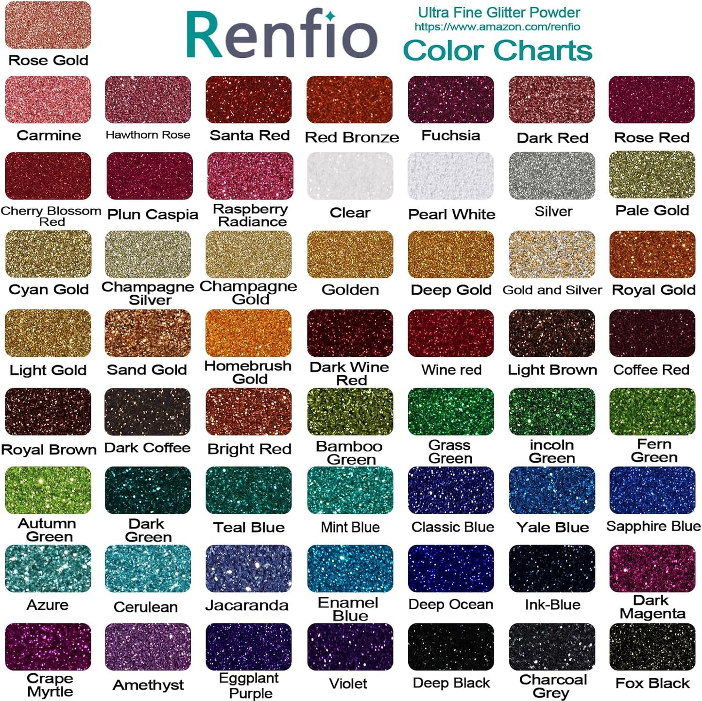 Renfio Ultra Fine Glitter Powder Metallic Resin Glitter 2.11 Oz (60g) PET Flakes Crafts Sequins 1/128" 0.008" 0.2mm Epoxy Chips Flakes for Tumblers Slime Roses Decoration - Eggplant Purple