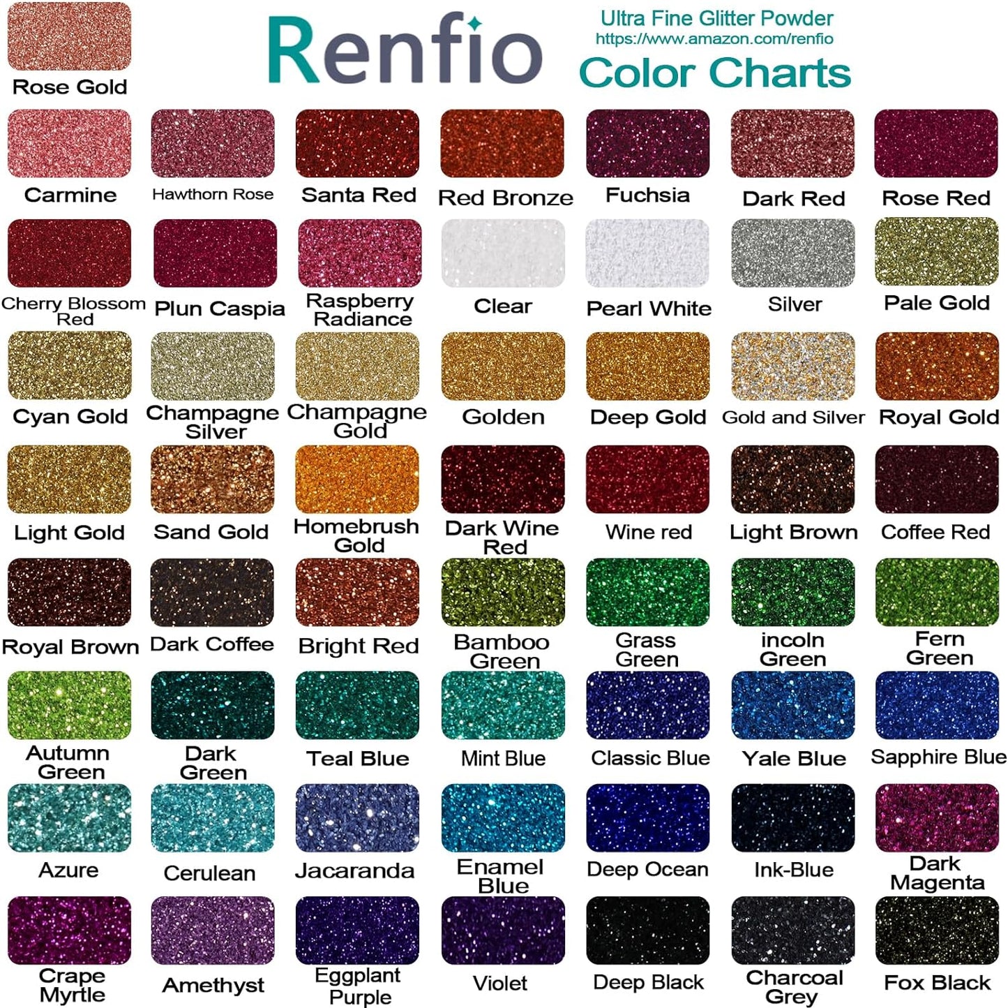 Renfio Ultra Fine Glitter Powder Metallic Resin Glitter 2.11 Oz (60g) PET Flakes Crafts Sequins 1/128" 0.008" 0.2mm Epoxy Chips Flakes for Tumblers Slime Decoration - Dark Magenta
