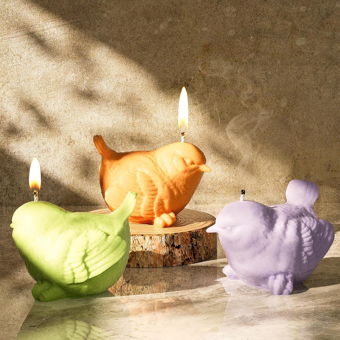 Animal & Bird Resin & Silicone Candle Mold Set - 3D Animal Mold for Home Decor & Candle Making