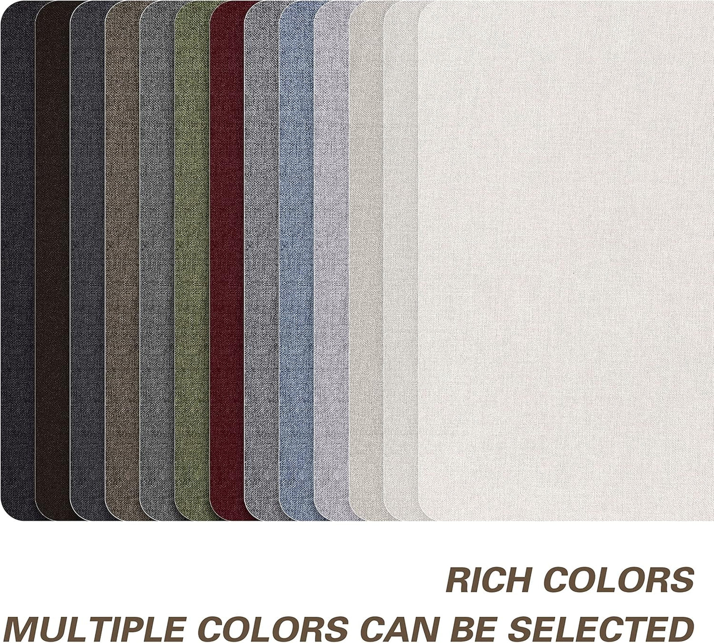 KING MOUNTAIN Fine Linen Repair Patches, Self-Adhesive Linen Fabric Patches, 8X11 inch Extra Size, Multi Color, Can be Used for Linen Sofa Repair and Linen Clothes Repair(Medium Grey,8" x 11")